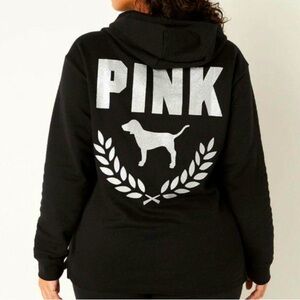 Pink Black Bling Hoodie large